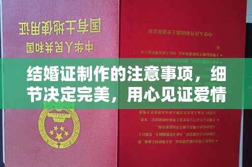 五寨结婚证制作的注意事项，细节决定完美，用心见证爱情